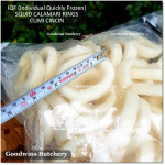 Calamari SQUID FLOWER cumi kembang IQF (Individual Quickly Frozen) price/pack 1kg